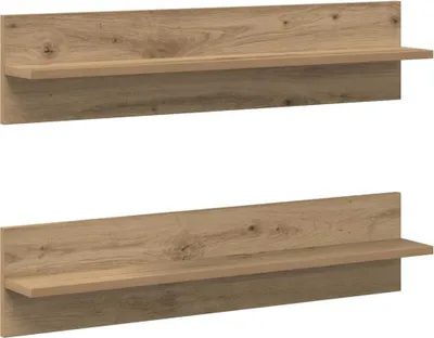 Obrázek produktu pro vidaXL Nástěnné police 2 ks Artisan dub 80 x 11,5 x 18 cm Materiál na bázi dřeva