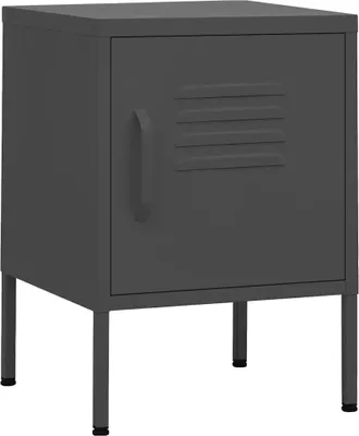 Obrázek produktu pro vidaXL Noční stolky 2 ks. Antracitový 35x35x51 cm Ocelový