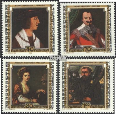 Produktbild von Briefmarken Liechtenstein 1982 Mi 809-812 (kompl.Ausg.) gestempelt Gemälde