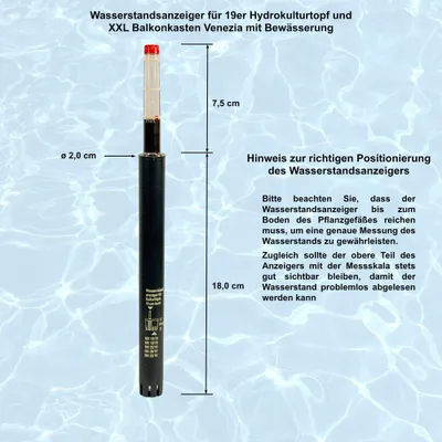 Produktbild von MePla - 2 Stück - Wasserstandsanzeiger für 19er Hydrokulturtopf