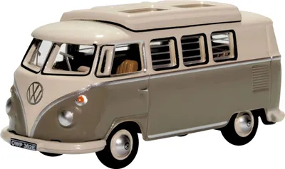 Produktbild von VOLKSWAGEN Typ 1 Camper Mausgrau und Perlweiß, OXF76VWS006, Maßstab1/76, OXFORD DIECAST