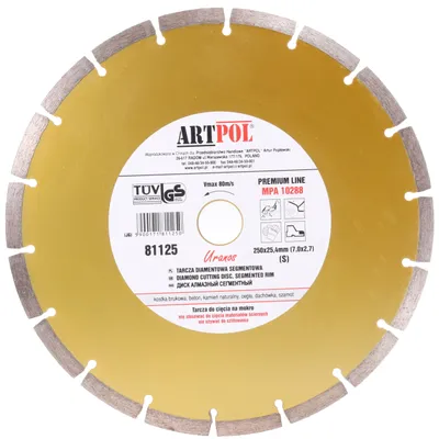 Obrázok produktu pre Artpol Diamantový kotúč 200x25 mm na betón a dlažbu