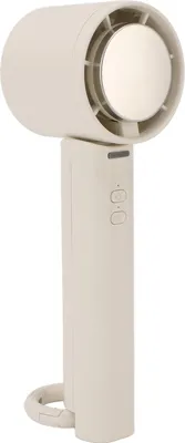 Obrázok produktu pre Prenosný ručný ventilátor Skladací nabíjateľný 2000mAh 3 rýchlosti Tichý osobný ventilátor Polovodičová chladiaca slučka Spona pre vnútorné cestovanie Pláž Kempovanie Slonovina Biela