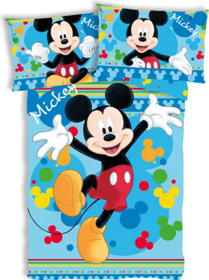 Produktbild von Javoli Mickey Mouse Kleinkind Bettbezug Joyful- 100 x 135 cm - Baumwolle