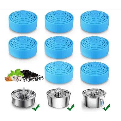 Produktbild von 8x Katzenbrunnen Filter 2L – Aktivkohle Ersatzfilter für Katzen & Hunde