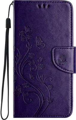 Produktbild von König Design Hülle kompatibel mit Apple iPhone 15 Pro Max Kunstleder Handyhülle - Handy Case Dunkelviolett