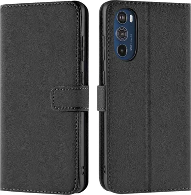 Produktbild von Conie Klapp Tasche für Motorola Edge 30 Pro Kartenfach Rundumschutz Hülle in Schwarz