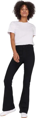 Image de Noisy May Jeans Femme NMSallie High Waist Flare Jeans noir W30L32