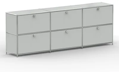 Produktbild von Sideboard, 6 Schubladen & Schloss, Breite 227 cm, Lichtgrau