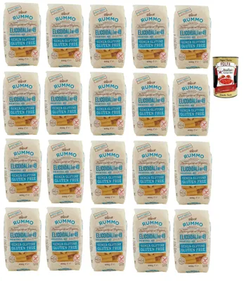 Produktbild von Rummo Pasta Elicoidali n. 49 senza Glutine, gluten free, 100% italienische Pasta nudeln glutenfrei 20x 400g + Italian Gourmet polpa 400g