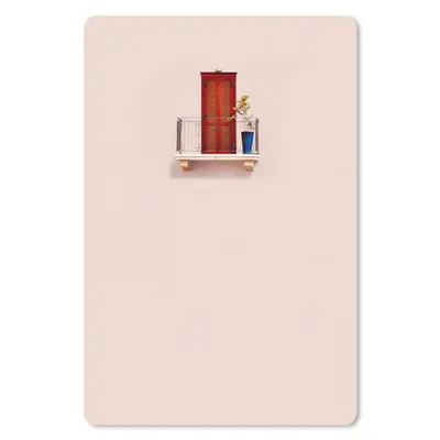 Produktbild von MuchoWow® Mauspad Mousepad Tür - Rot - Pastell - Architektur 18x27 cm - Mousepads - Maus Mat - Pad - Mausunterlage