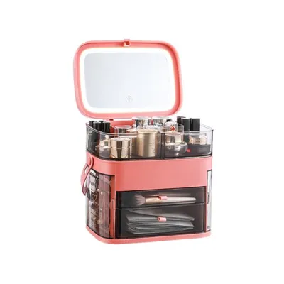 Produktbild von 360Home LED Kosmetik Organisator Schmink Aufbewahrung Rosa
