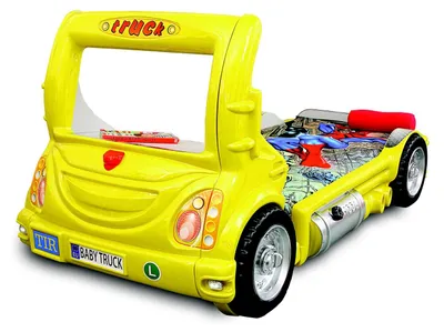 Produktbild von LKW Auto Truck Kinder Kinderbett Jugendbett Bett Betten Kindermöbel Gelb