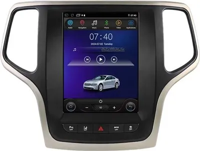 Image de Autoradio avec Bluetooth et CarPlay pour Jeep Grand Cherokee (2014-2022) – Compatible avec Apple et Android – Système stéréo – Système de navigation – 1 Go/16 Go