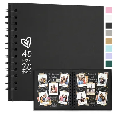 Productafbeelding van Fotoalbum om zelf te maken 18x18 cm, 20 bladen, 40 pagina's