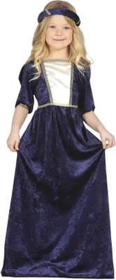 Produktbild von Fiestas Guirca - Mittelalterlich-Kostüm für Mädchen Set FG979 (116) (Blau/Weiß)