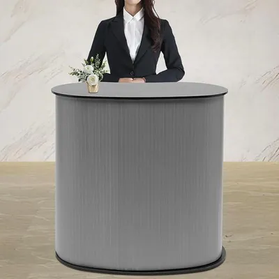 Produktbild von 40 * 90 * 90cm Empfangstheke, Messetheke Faltbar, Prsentationsstnder Theke Tragfähigkeit 50kg für Produktvorführungen Promotionen Geschäftstreffen