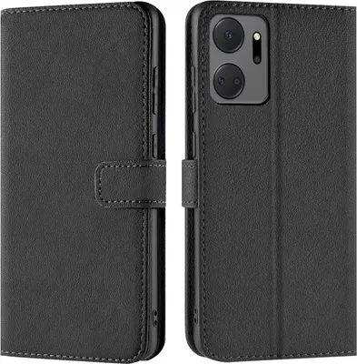 Produktbild von Conie Klapp Tasche für Honor X7a Kartenfach Rundumschutz Hülle in Schwarz