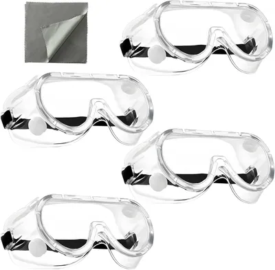Image de Lunettes de sécurité, lot de 4, anti-poussière, anti-buée, protection pour les yeux