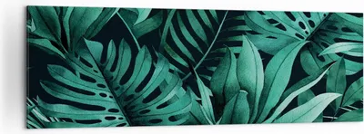 Produktbild von Bild auf Leinwand - Leinwandbild - Einteilig - Blätter Grafiken Monstera - 160x50cm - Wand Bild - Wanddeko - Wandbilder - Leinwanddruck - Bilder - Wanddekoration - Leinwand bilder - AB160x50-4886