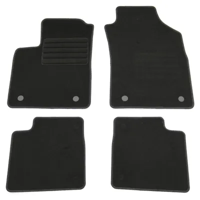 Fußmatten-Set für Fiat 500 (inkl. Cabrio), 01/2013-06/2015, 4-teilig, Schwarz