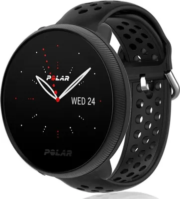 Produktbild von Strap-it Polar Ignite 2 Silikonband mit Löchern (Schwarz)