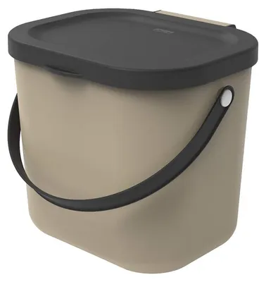 Produktbild von Rotho Mülltrennsystem 6L Albula - Biomülleimer 23,5 x 20,0 x 20,8 cm - Mülleimer mit Deckel - Abfalleimer aus Kunststoff - Müllbehälter mit Griff