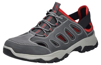 Obrázek produktu pro Rieker slip-on perforovaná perforovaná obuv. módní v šedé barvě, velikost 44