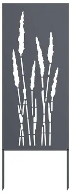 Obrázek produktu pro vidaXL Zahradní zástěna Canvas Floral Anthracite 50 x 140 cm