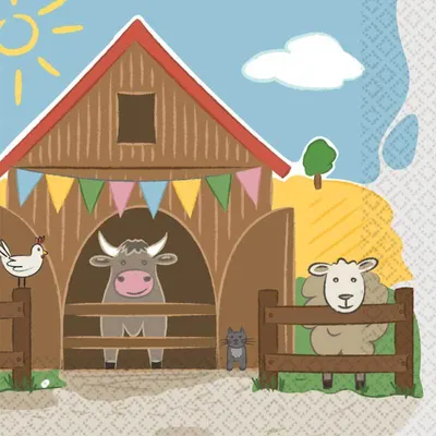 Produktbild von Amscan Servietten - Farm Party 16 Stück