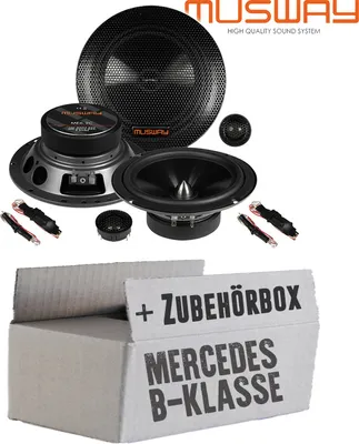 Produktbild von lasse W245 Front - Lautsprecher Boxen Musway ME6.2C - 16,5cm System Auto Einbauzubehör - Einbauset passend für Mercedes B-Klasse JUST SOUND best choice for caraudio