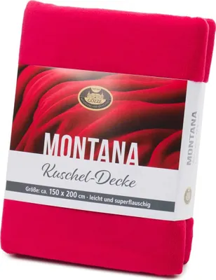 Produktbild von Gözze Wohndecke Montana uni 150 x 200 cm rot