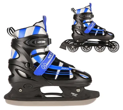 Produktbild von 2-in-1 Inline- & Schlittschuhe, Dunkelblau, Größe L (39-42)