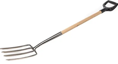 Immagine prodotto di KOTARBAU® Forcone in acciaio inox a 4 punte per il giardinaggio Forca per letame Forca per letame