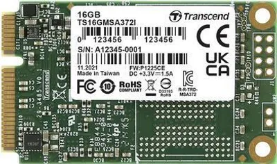 Produktbild von Transcend MSA372I, 16 GB, mSATA, 550 MB/s, 6 Gbit/s