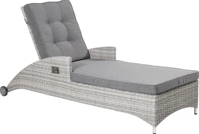 Produktbild von LC Garden »Parma« Sonnenliege Gartenliege Relax weiß-grau