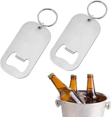 Produktbild von 2 Stück Bierflesöffner - Barhängender - Edelstahl - Geschenk für Bierfreunde