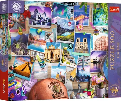 Productafbeelding van Čajový Čas: Puzzel van 500 stukjes PremPlus - Herinneringen aan reizen