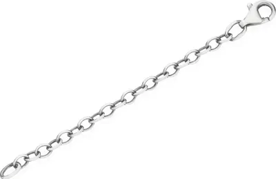 Produktbild von Verlängerungskettchen 7cm Weit Ankerkette rund 925 Silber DIY Schmuckherstellung