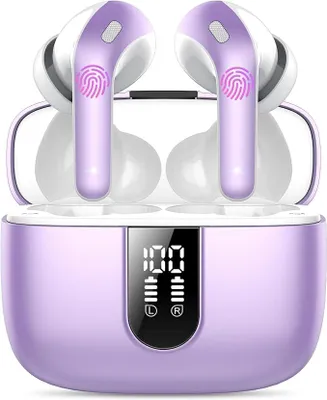 Produktbild von In Ear Kopfhörer Bluetooth 5.3 mit 50H Tiefer Bass, 2026 Neue Kabellose Kopfhörer Noise Cancelling Earbuds mit 4 ENC Mic, IPX7 Wasserdicht Ohrhörer