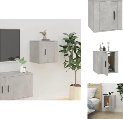 Produktbild von vidaXL TV-Wandschrank Betongrau 40x34,5x40 cm -  TV-Möbel