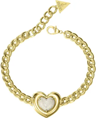Immagine prodotto di Bracciale da donna in oro con cuore di zirconi Guess
