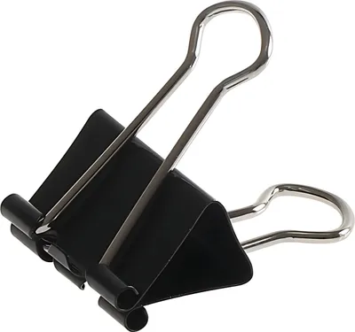Produktbild von Foldbackklammern, schwarz vernickelt, 25 mm lang, 1 Schachtel = 12 Stk
