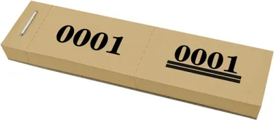 Produktbild von CombiCraft Nummernblock / Doppelnummer Mini in Karamell - 1000 Abrisse