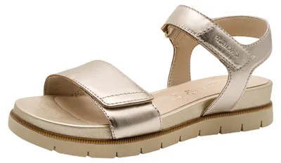 Produktbild von Tamaris Comfort Ledersandalette - Gold Leder : 37 : Normal Größe: 37 Weite: Normal