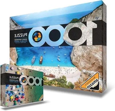 Produktbild von Familien-Puzzle 1000 Teile - Erwachsenen-Puzzle - Entspannendes Zeitvertreib - Doppelhaushälftiges Design - 69x50 cm - Strandmotiv