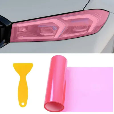 Immagine prodotto di Pellicola colorata per auto, per fari e luci posteriori, 30x120 cm, rosa, in PVC autoadesivo