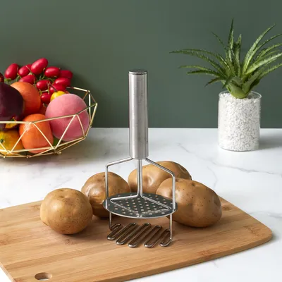 Produktbild von Doppelter manueller Kartoffelstampfer aus Edelstahl