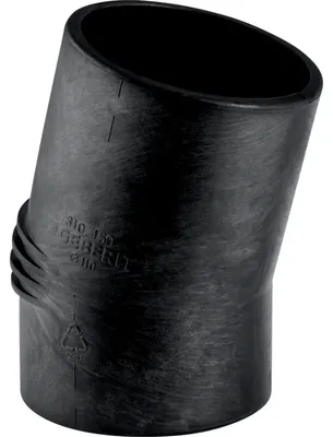 Produktbild von Geberit Bogen, Silent-db20, 15°, DN70, d75mm, PE-S2, schwarz, 1 Stk.