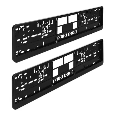 Produktbild von Navaris 2x KFZ Kennzeichenhalter - für europäische Standard Kennzeichen 52 x 11cm - Auto Nummernschild Halterung Set - Autokennzeichen Halter in